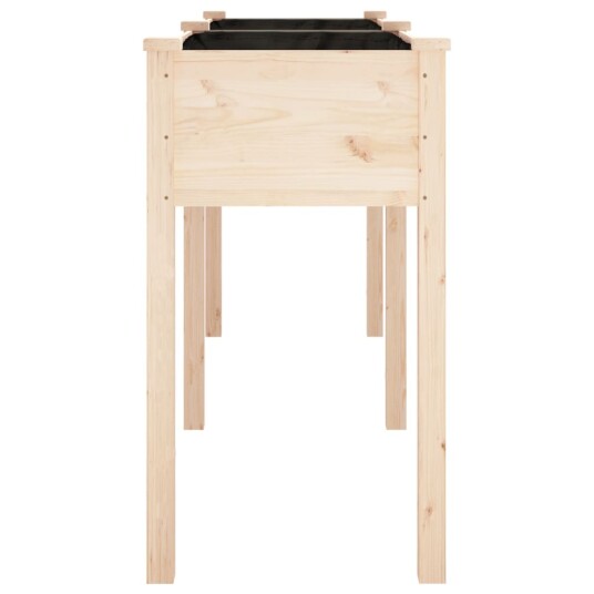 vidaXL Plantekasse med foring 161x45x76 cm heltre gran