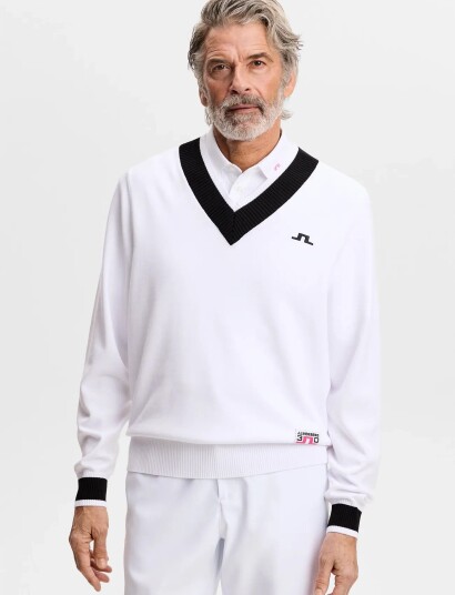J. Lindeberg 30Y Nikolas Knit Sweater White XL
