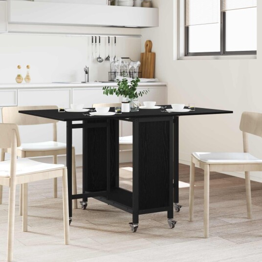 vidaXL Sammenleggbart spisebord med hjul 130 x 80 x 76,5 cm vidaXL Sammenleggbart spisebord med hjul 130 x 80 x 76,5 cm