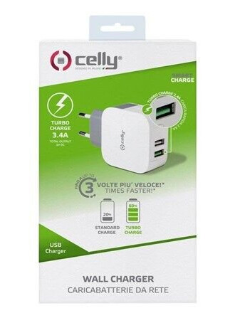 CELLY TC2USBTURBO power adapter - 2 x USB