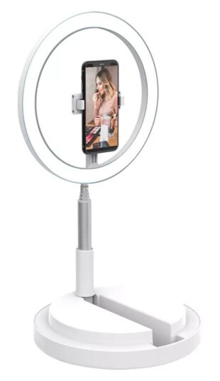 Digipower Invisilight 11" Sammenleggbart Ring Light m. Fjernkontroll og Mobilholder - Hvit Digipower Invisilight 11" Sammenleggbart Ring Light m. Fjernkontroll og Mobilholder - Hvit