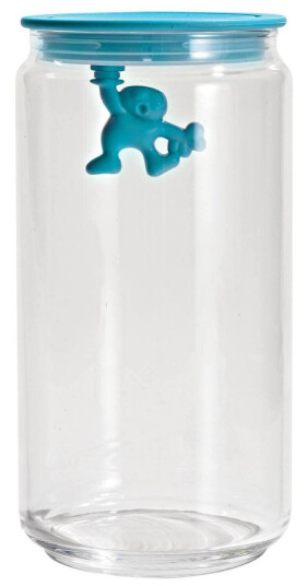 Alessi Gianni Glasskrukke med Lokk Lys Blå 140 cl