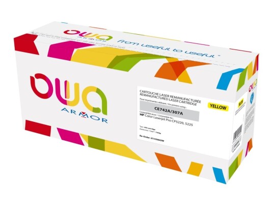 Owa - Gul - Kompatibel - Tonerpatron Alternativ For: Hp Ce742a - For Hp Color Laserjet Professional Cp5225 Cp5225dn Cp5225n Owa - Gul - Kompatibel - Tonerpatron Alternativ For: Hp Ce742a - For Hp Color Laserjet Professional Cp5225 Cp5225dn Cp5225n