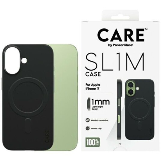 Care by PanzerGlass SL1M MagSafe Mobildeksel for iPhone 17 - Svart