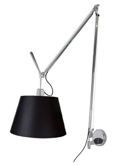 Artemide - Tolomeo Mega Vegglampe m/Dimmer Alu/Svart Artemide - Tolomeo Mega Vegglampe m/Dimmer Alu/Svart