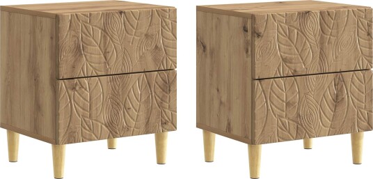  Nattbord 2 pcs Artisan eik 43 x 34,5 x 48 cm Konstruert tre