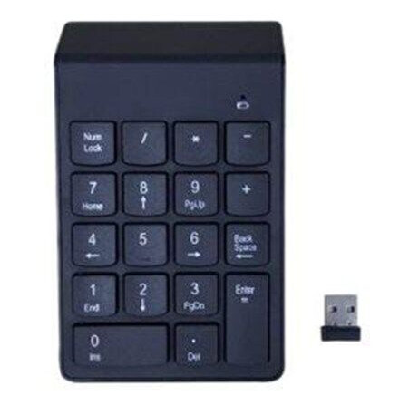 Gembird Trådløs Numpad Tastatur 2.4 GHz Svart
