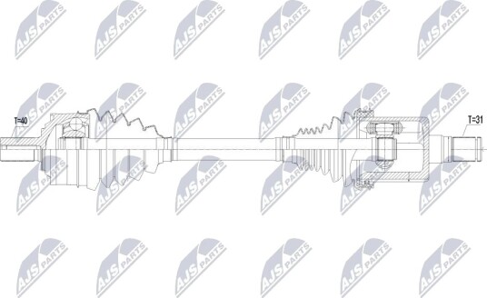 Nty Drivaksel NTY NPW VV 156