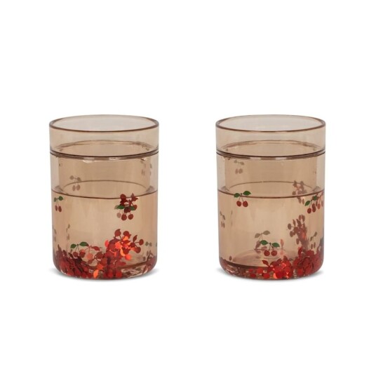 Konges Sløjd 2 pk Glitterkopper cherry