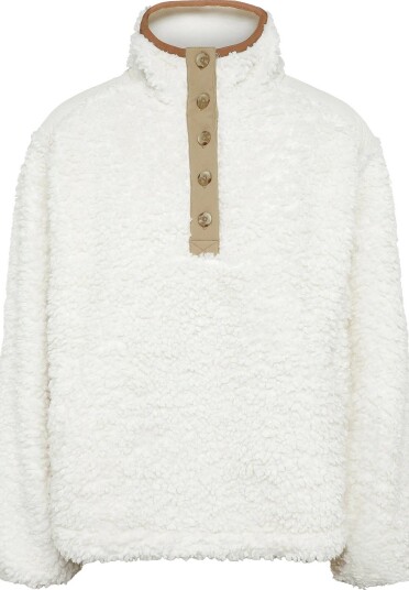 Levi"s® Iris Pullover Sherpa Fleece Eg   WHITES   XS
