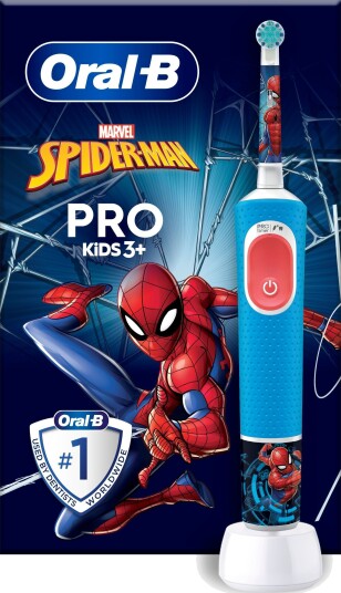 Oral-B Vitality Pro Elektrisk Tannbørste for Barn med Spiderman Design Oral-B Vitality Pro Elektrisk Tannbørste for Barn med Spiderman Design