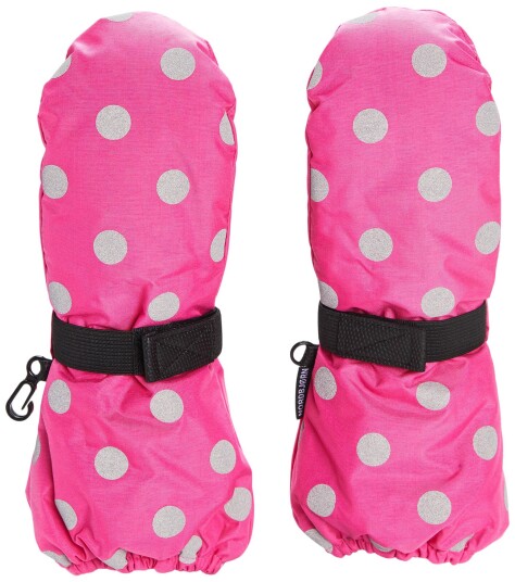 Nordbjørn Stalon Votter Pink/Silver Dots 4-6 år