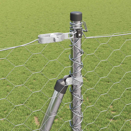 Gjerde med innlegg. sølv 1.4 x 100 m PVC belagt stål