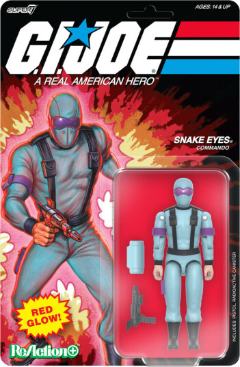 G.I. Joe ReAction+ Wv6 Snake Eyes Red Glow Crystal Poison