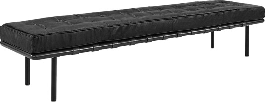 Artwood Princetown Benk 198 cm svart skinn Artwood