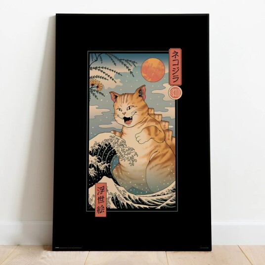 Vincent Trinidad Plakat Catzilla Ukiyoe