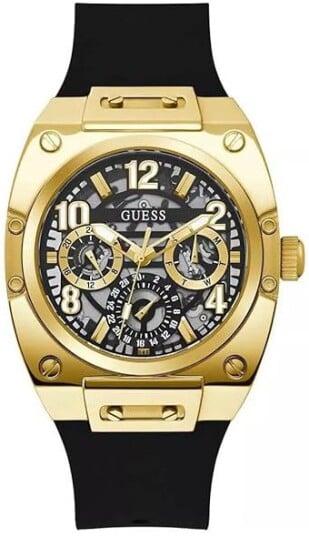 Guess Herreklokke GW0569G2 Multifunction Skjelettkuttet/Gummi Ø43 mm Guess Herreklokke GW0569G2 Multifunction Skjelettkuttet/Gummi Ø43 mm