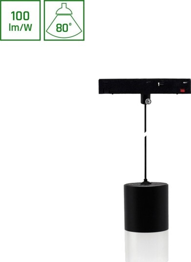 7W SHIFT BASIC HANGIT skinnespot til 48V   100lm/W 48V nøytral hvit inkl. 110cm wireoppheng   Dimbar : Ikke dimbar Kulør : Nøytral