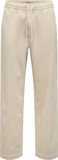 ONLY & SONS Onsfade Loose 0188 String Cord Pant   Beige   M