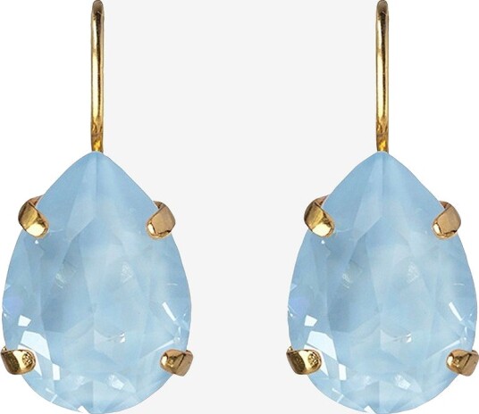Caroline Svedbom   Øredobber Mini Drop Clasp Earrings Gold   Blå