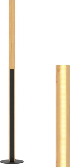 Bambus LED gulvlampe – dimbar fotbryter 122 cm