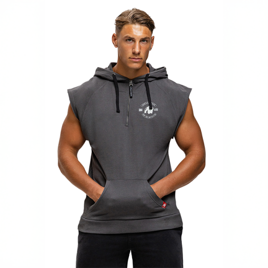 Gorilla Wear Huntley Ermeløs Hoodie Grå Mörkgrå X large Gorilla Wear Huntley Ermeløs Hoodie Grå Mörkgrå X large