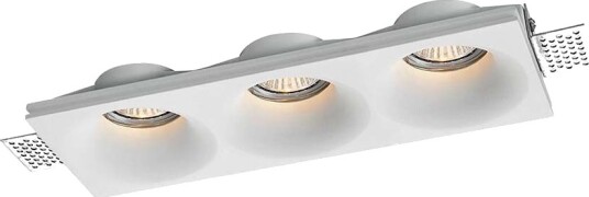 V Tac Gips innfellingsspot til 3x GU10 Hvit rektangulær uten lyskilde V Tac Gips innfellingsspot til 3x GU10 Hvit rektangulær uten lyskilde