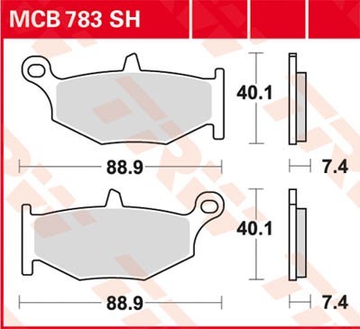 Bremseklosser TRW MCB783SH