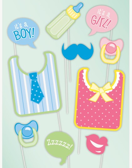 10 stk Babyshower Fotoeffekter