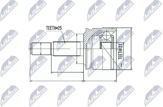 Nty Drivknute drivaksel NTY NPZ MS 020