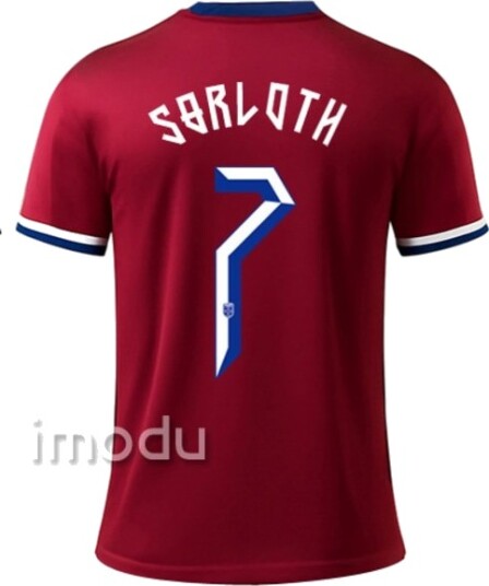 Norges landslag i fotball, barnelagstrøye NO.7 Sörloth (kun T-skjorte)-FA-