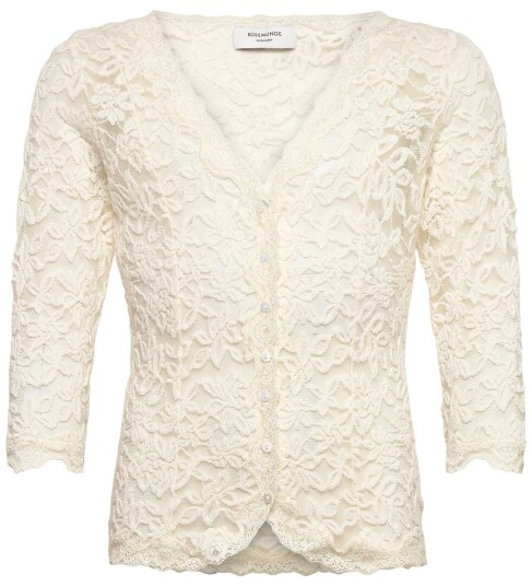 Rosemunde Kids Rkdelicia Lace 3/4 Sleeve Cardigan Cream 140 Rosemunde Kids Rkdelicia Lace 3/4 Sleeve Cardigan Cream 140