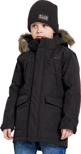 Didriksons Oxid Parka Vinterjakke Barn Svart 140