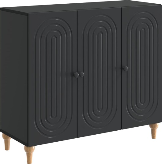  Serviesskap Svart 89 x 34,5 x 80 cm Konstruert tre
