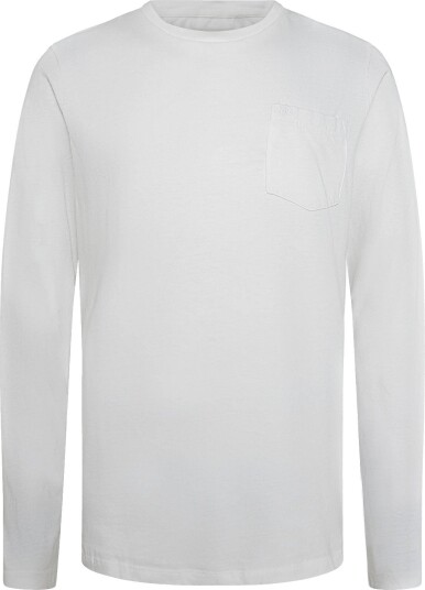Superdry Cotton Linen L/S Pocket Top White L