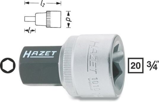 Hazet 1010-17 Pipenøkkelinnsats 3/4" Kromvanadiumstål 76,2 mm Hazet 1010-17 Pipenøkkelinnsats 3/4" Kromvanadiumstål 76,2 mm