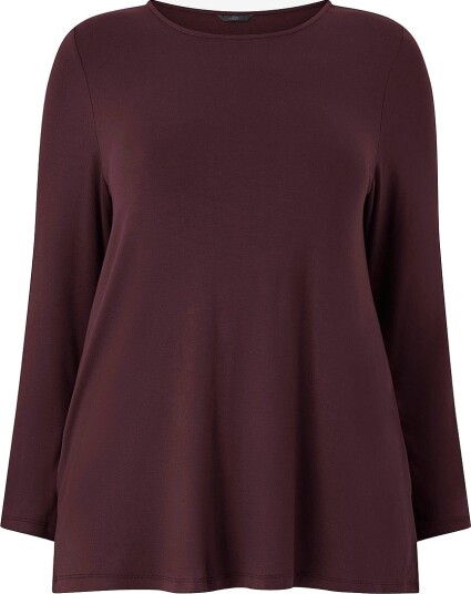Ellos Plus collection Soft topp med langt erme Brun