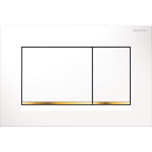 Geberit Sigma 20 Square Hvit/gull