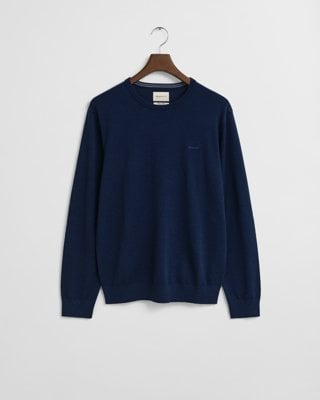 Gant Genser i ekstra fin merinoull med rund hals MARINE M Gant Genser i ekstra fin merinoull med rund hals MARINE M