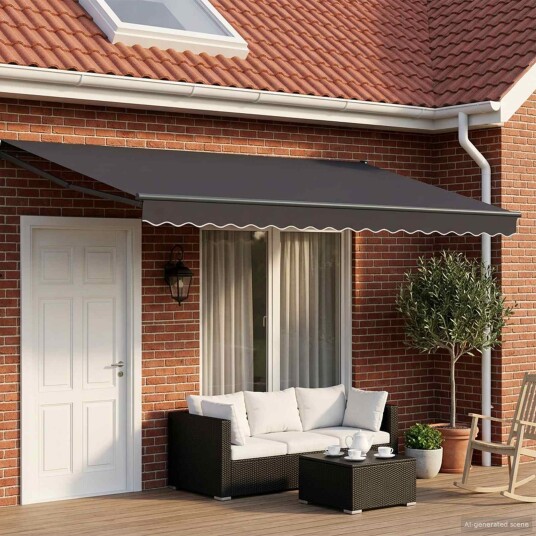 vidaXL Elektrisk Utrekkbar Markise Antrasitt 4,5 × 3 m