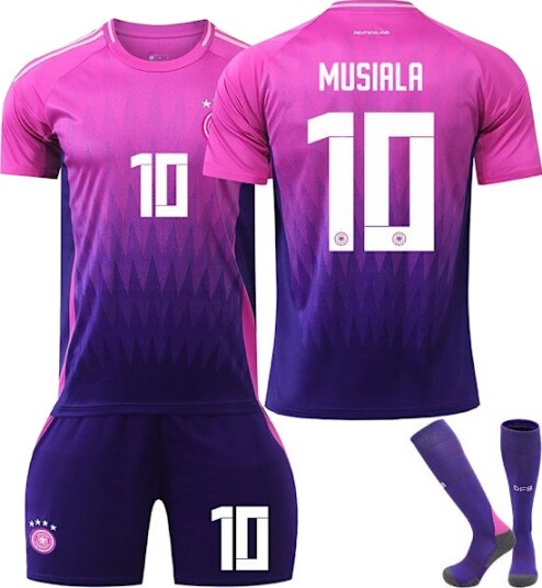 UEFA Euro 2024 Tyskland Bortelag Barn Fotballtrøye Med Sokker NO.10 MUSIALA NO.10 MUSIALA.x