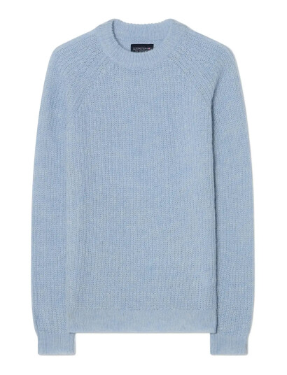Lexington Clothing Alpaca Blend Raglan Sweater Blue XS