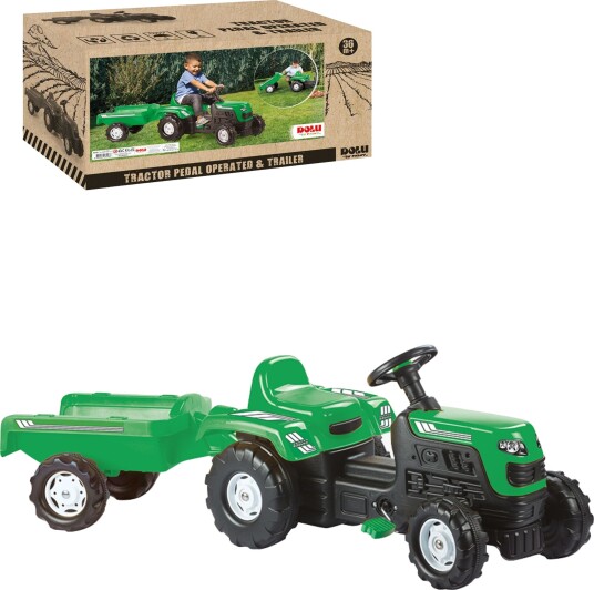 DOLU Ranchero Tråtraktor Med Tilhenger Grønn