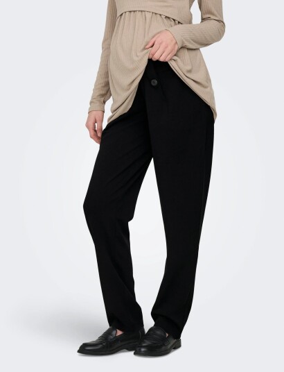 Only Maternity Olmsania No Bump Button Pant Jrs Noos Black M x 32 Only Maternity Olmsania No Bump Button Pant Jrs Noos Black M x 32