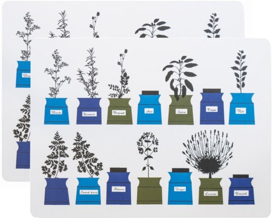 Almedahls Persons krydderskap bordbrikke 30x40 cm 2 pack Blå Almedahls Persons krydderskap bordbrikke 30x40 cm 2 pack Blå