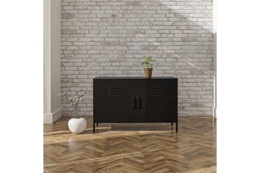 Høyskap Mission District 100x40x64 cm Svart 100x40x64 cm Svart