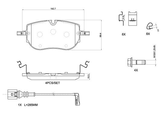 Bremseklosser BREMBO P 85 192