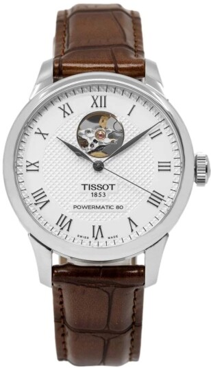 Tissot Herreklokke T006.407.16.033.01 Powermatic 80 Sølvfarget/Lær