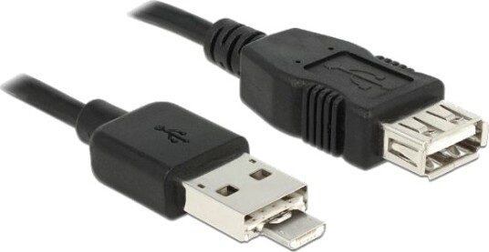 Delock 83611 1 M Usb A Usb A/Micro-Usb B Usb 2.0 Hankjønn/Hunkjønn Sort