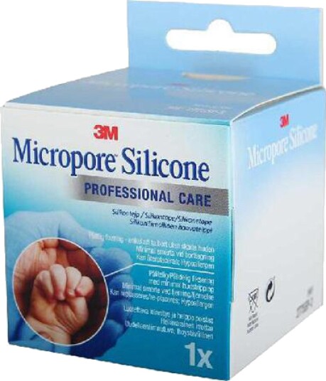 3M Micropore silikontape 2,5 cm x 5 m 1 stk